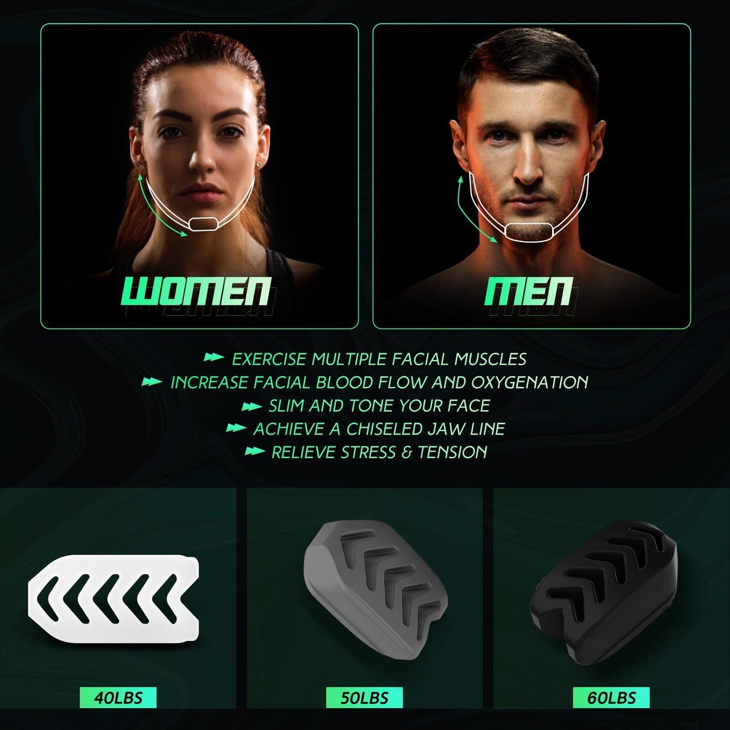 Jaw Trainer-Jaw Exerciser for Men & Women|3Resista