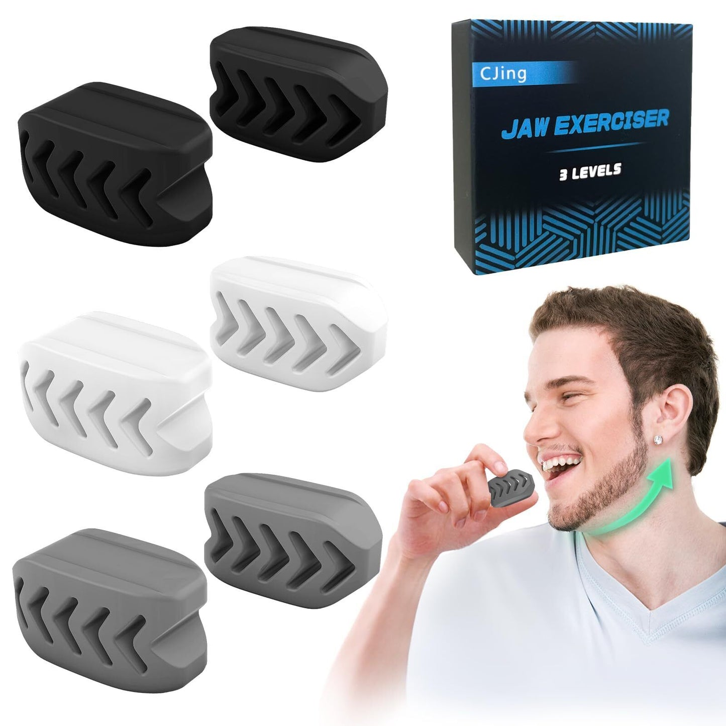 Jaw Trainer-Jaw Exerciser for Men & Women|3Resista