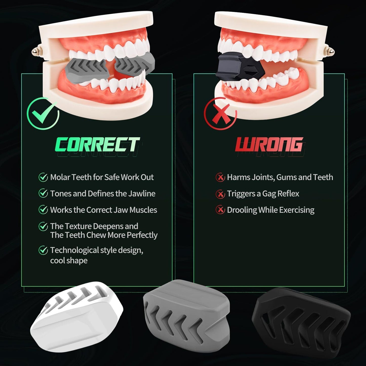 Jaw Trainer-Jaw Exerciser for Men & Women|3Resista